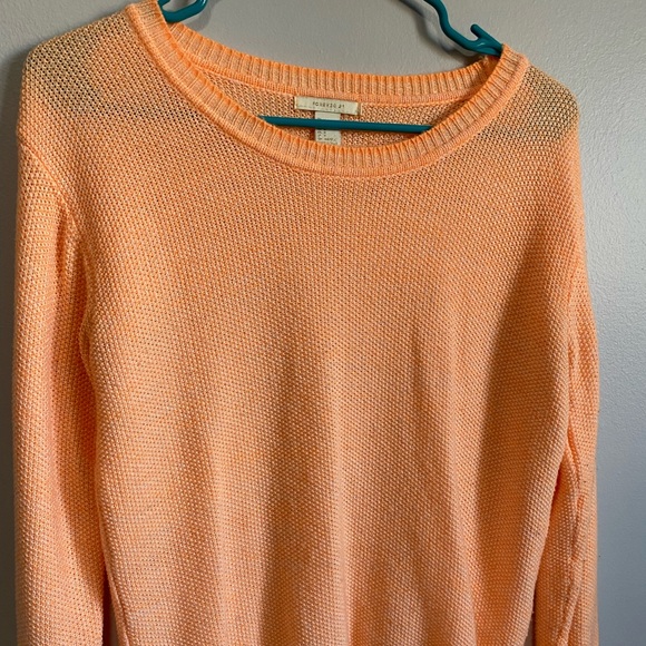 Orange Waffle Knit Sweater - Picture 2 of 6